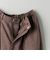 裏起毛ヘリンボーン タックワイドパンツ -ウォッシャブル-