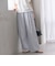 コットンナイロン ワイドタックパンツ -ウォッシャブル-