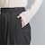 コットンナイロン ワイドタックパンツ -ウォッシャブル-