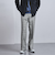 モダンチェック ノープリーツ ワイドストレートパンツ