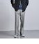 モダンチェック ノープリーツ ワイドストレートパンツ