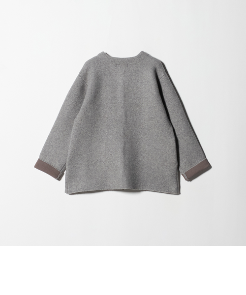 ダブルフェイス ニット ショートコート ＜A DAY IN THE LIFE