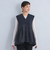 ドッキング ペプラム ニット ジレ -ウォッシャブル-