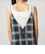 シアー チェック キャミソールワンピース