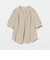 肩タック Vネック ショートスリーブ ブラウス