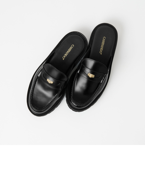 別注】＜CAMINANDO＞レザー コインローファー スライダー