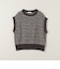 ＜ASTRAET＞ボーダー ノースリーブ クルーネックニット