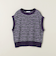 ＜ASTRAET＞ボーダー ノースリーブ クルーネックニット