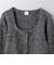 ＜6(ROKU)＞ミックス スクエアネック カーディガン