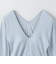 ＜6(ROKU)＞ウール テンジク Vネック パッド トップス