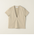 ＜ASTRAET＞コットンテンジク ディープVネックTシャツ