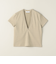 ＜ASTRAET＞コットンテンジク ディープVネックTシャツ