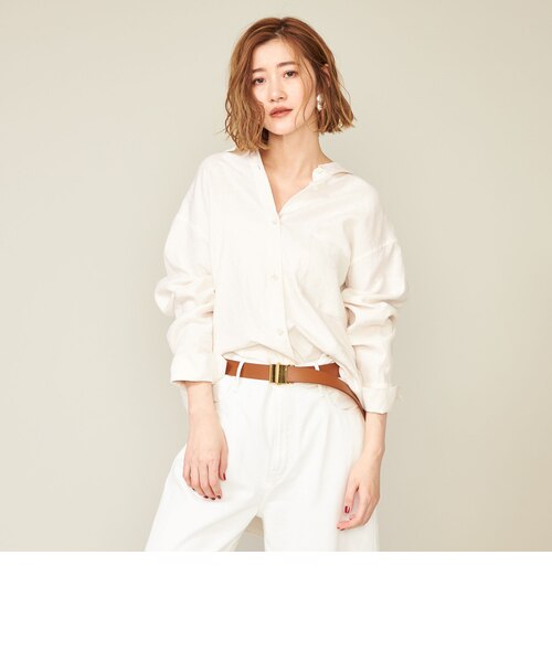 ■18900円 conte ヘンプ バックスリット ギャザーシャツ conte＞ヘンプ バックスリット ギャザーシャツ｜ユナイテッドアローズ