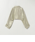 ＜ASTRAET＞シャイニー クロップド オープンカラーシャツ