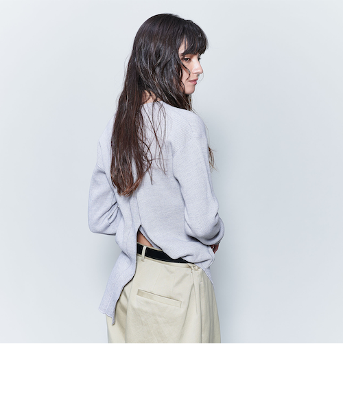 6(ROKU)＞バックスリット サーマル プルオーバー｜ユナイテッド