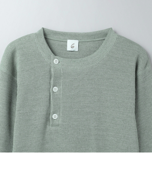 6(ROKU)＞バックスリット サーマル プルオーバー｜ユナイテッド