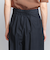 ツイル リボンベルト ワイドパンツ