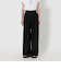 ツイル リボンベルト ワイドパンツ