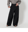 ハイウエスト タック ワイドパンツ
