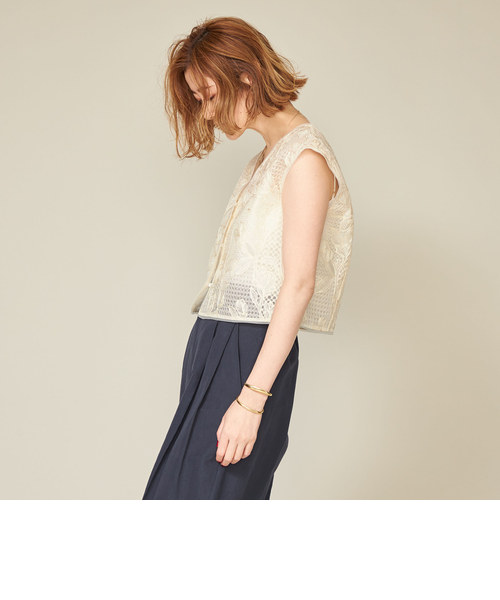 conteエンブロイダリーレースベスト conte＞エンブロイダリー レース ベスト