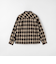 ＜GLR or＞オンブレ チェック ジップ 長袖 シャツ