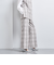 チェック ワイドパンツ