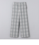 チェック ワイドパンツ