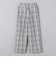 チェック ワイドパンツ