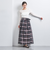 シアー チェック  ラップスカート