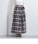シアー チェック  ラップスカート