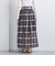 シアー チェック  ラップスカート