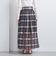 シアー チェック  ラップスカート