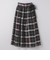 シアー チェック  ラップスカート