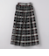 シアー チェック  ラップスカート