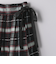 シアー チェック  ラップスカート