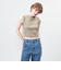 ＜ASTRAET＞コットン ハイネック ノースリーブカットソー