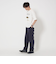 ウォッシャブルトロ ストライプ パンツ ―ストレッチ―