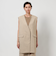 Vノーカラー ロングベスト