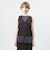 ＜ASTRAET＞テンジクxシフォン レイヤード ノースリーブカットソー