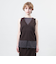 ＜ASTRAET＞テンジクxシフォン レイヤード ノースリーブカットソー