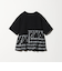 エンブロイダリープリーツ コンビ Tシャツ