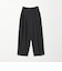 ポリエステルブレンド ワイドタック ベルトパンツ