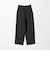 ポリエステルブレンド ワイドタック ベルトパンツ