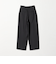 ポリエステルブレンド ワイドタック ベルトパンツ