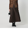 ポリエステルブレンド フレアロングスカート