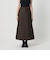 ポリエステルブレンド フレアロングスカート
