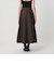 ポリエステルブレンド フレアロングスカート