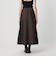 ポリエステルブレンド フレアロングスカート