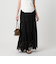 ピンタックティアード レースロングスカート