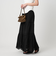 ピンタックティアード レースロングスカート